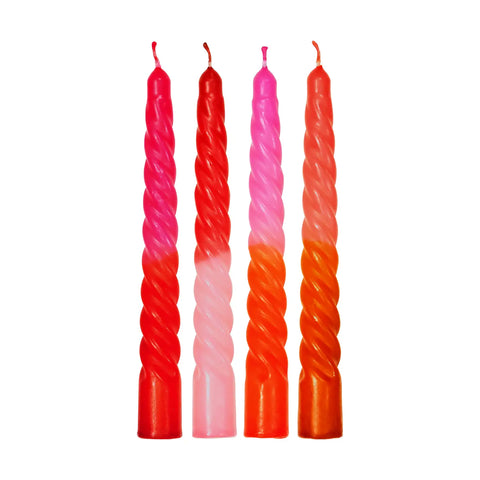 BOUGIES CHANDELLES TORSADÉES - DÉGRADÉS