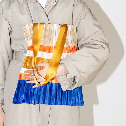 TOTE BAG LEGER GRAPHIQUE - SOIE SYNTHETIQUE PLISSÉE