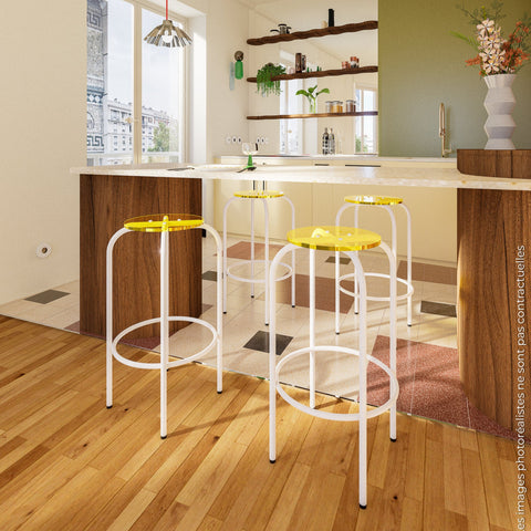 TABOURET HAUT - PLEXIGLASS ACRYLIQUE - POP
