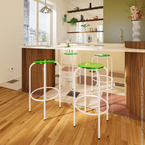 TABOURET HAUT - PLEXIGLASS ACRYLIQUE - POP