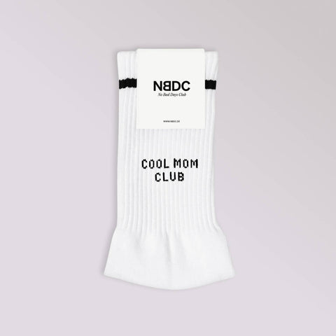 CHAUSSETTES BRODEES BLANCHES - COOL MOM CLUB