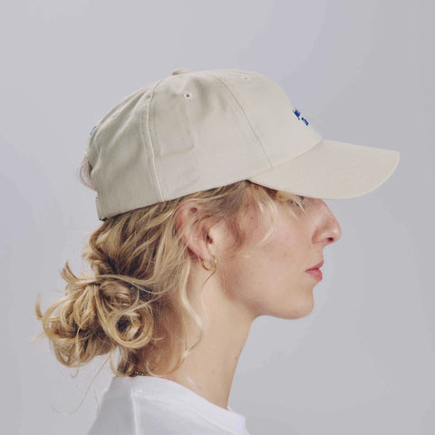 CASQUETTE BRODÉE BEIGE - JUST HERE FOR THE VIBES