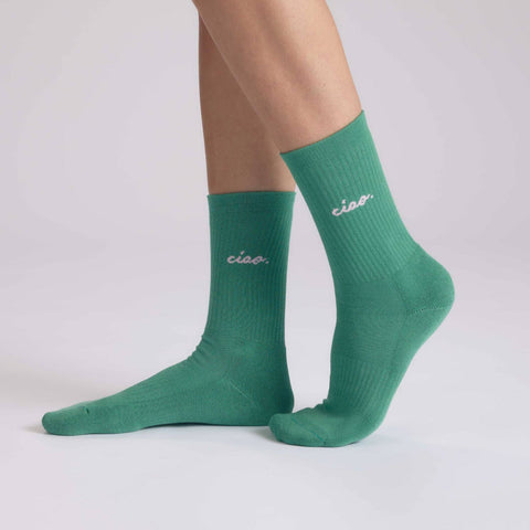 CHAUSSETTES BRODEES VERTES - CIAO