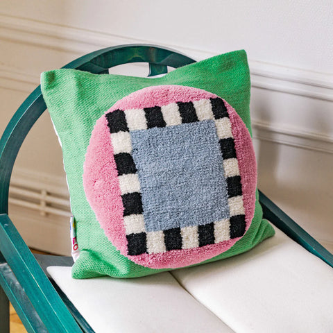 COUSSIN MOTIFS COLORÉS - TUFTÉ