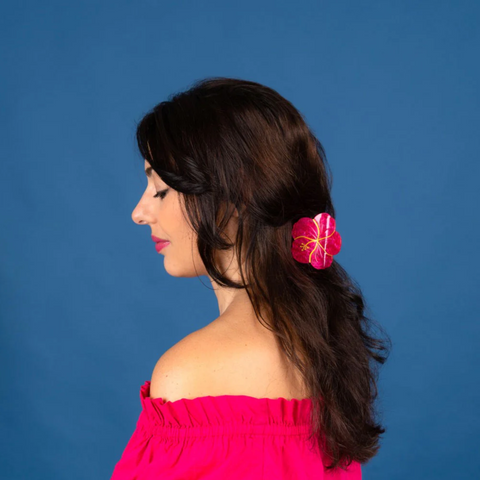 PINCE À CHEVEUX - FLEURS (FLOWER POWER)