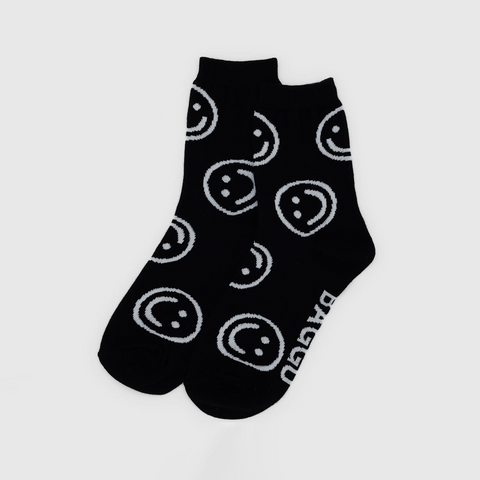 CHAUSSETTES NOIRES - SMILEY