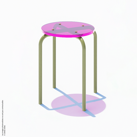 NEW TABOURET - PLEXIGLASS ACRYLIQUE