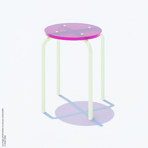 NEW TABOURET - PLEXIGLASS ACRYLIQUE