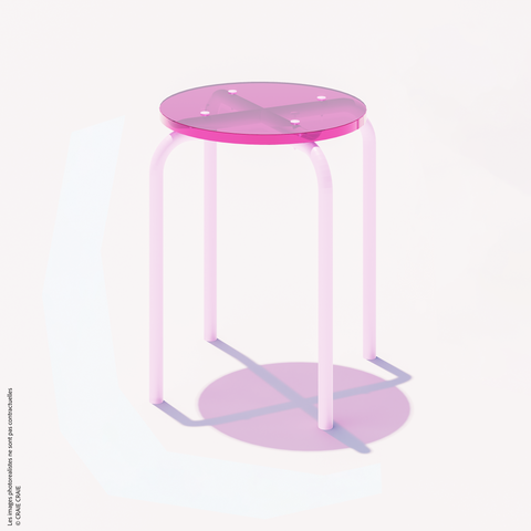 NEW TABOURET - PLEXIGLASS ACRYLIQUE