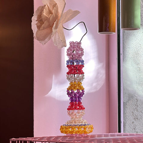 VASE - HAND-WOVEN BEADS