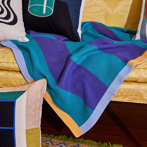 PLAID COLORÉ - TRICOT BUREN