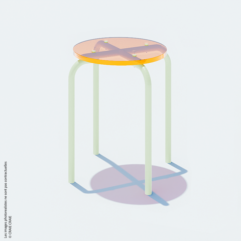 NEW TABOURET - PLEXIGLASS ACRYLIQUE