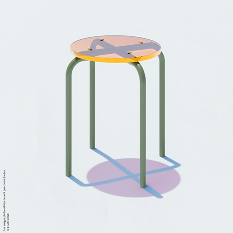 NEW TABOURET - PLEXIGLASS ACRYLIQUE
