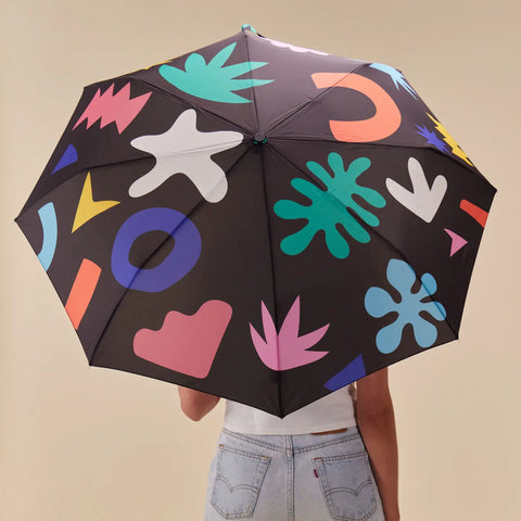PARAPLUIE COLORÉ PLASTIQUE RECYCLÉ - MOTIFS