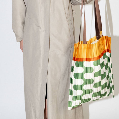 TOTE BAG LEGER GRAPHIQUE - SOIE SYNTHETIQUE PLISSÉE