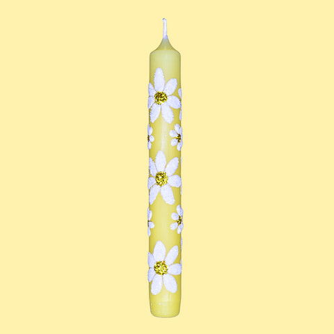 BOUGIE À MOTIF PAILLETÉ UNITÉ - FLEURS