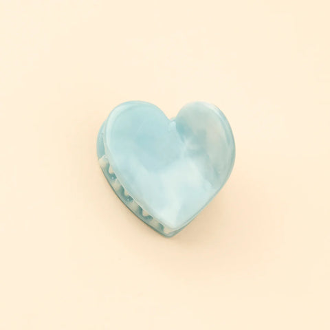 MINI PINCE À CHEVEUX - COEUR BLEU