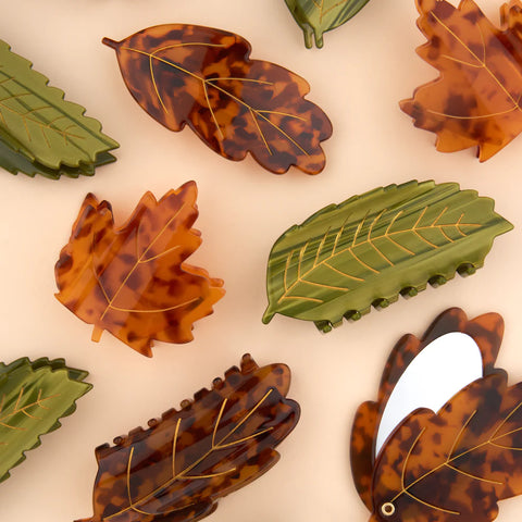 GRANDE BARRETTE À CHEVEUX - FEUILLE AUTOMNE