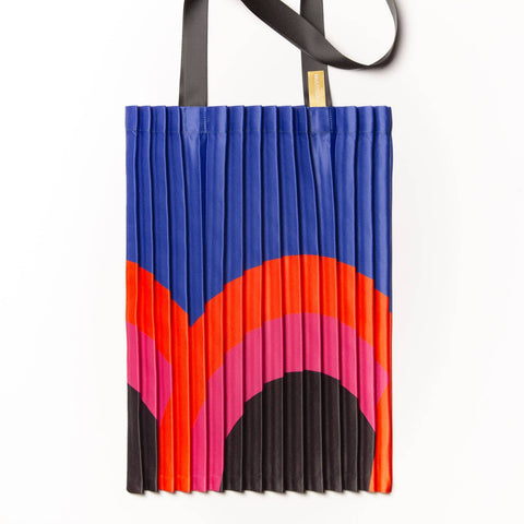 TOTE BAG LEGER GRAPHIQUE - SOIE SYNTHETIQUE PLISSÉE