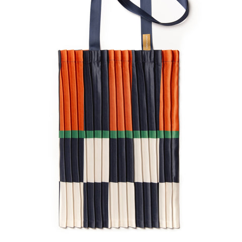 TOTE BAG LEGER GRAPHIQUE - SOIE SYNTHETIQUE PLISSÉE