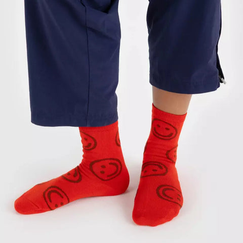 CHAUSSETTES ROUGES - SMILEY