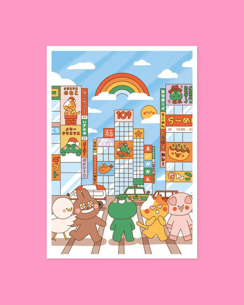 ILLUSTRATION A4 JAPON - SHIBUYA CROSSING