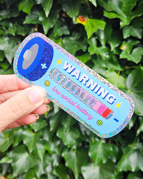 STICKER BRILLANT -  LOW SOCIAL BATTERY