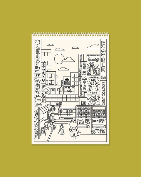 CARNET DE COLORIAGE KAWAÏ - HAPPY DAYS