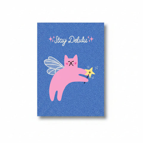 CARTE DE VOEUX CHAT - STAY DELULU