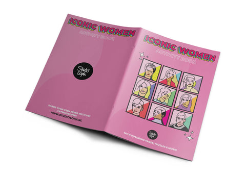 LIVRE DE JEUX & COLORIAGE - ICONIC WOMEN