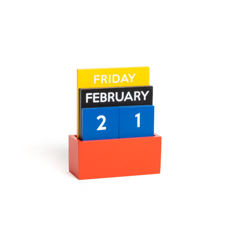 CALENDRIER PERPETUEL BOIS - MULTICOLOR