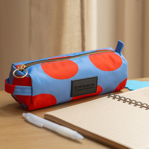 TROUSSE À CRAYONS - POIS BICOLORES