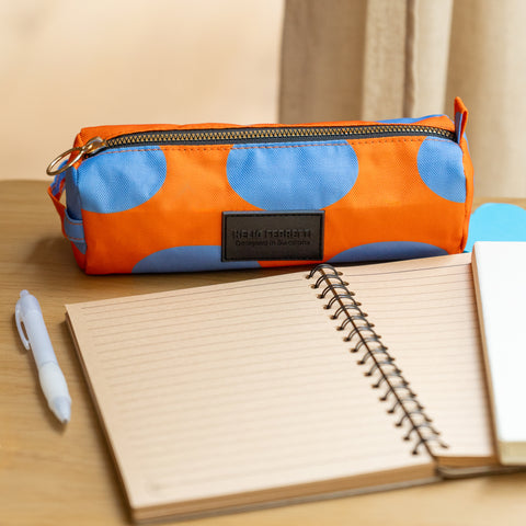 TROUSSE À CRAYONS - POIS BICOLORES