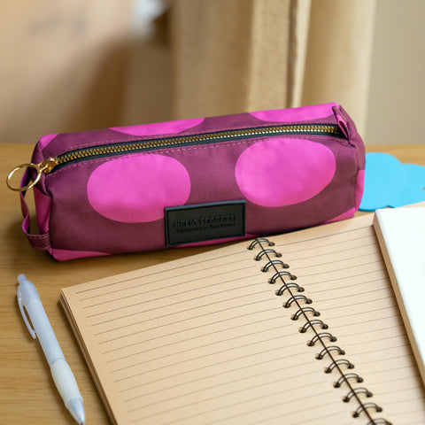 TROUSSE À CRAYONS - POIS BICOLORES