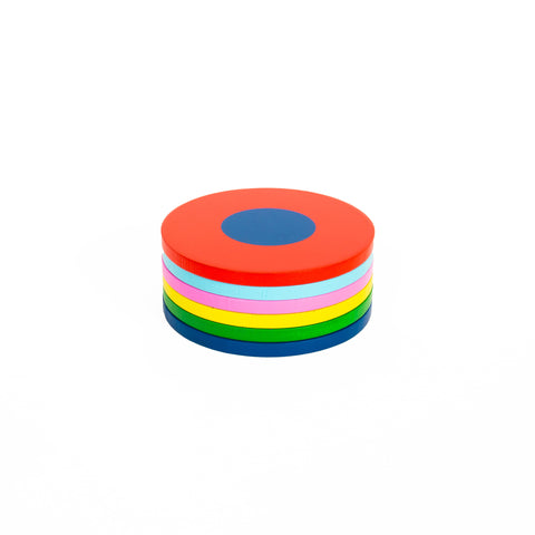 DESSOUS DE VERRE x6 - ARC EN CIEL