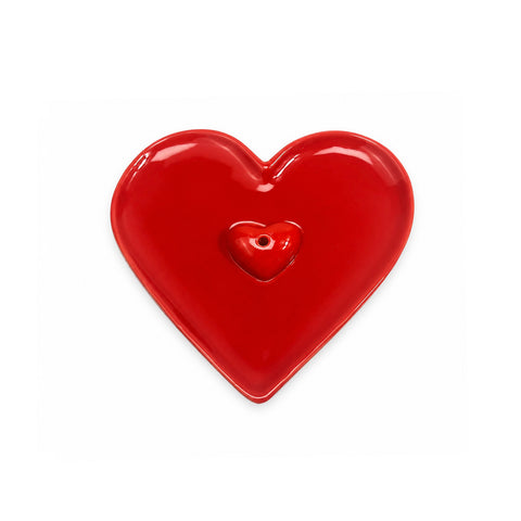 PORTE ENCENS CERAMIQUE - COEUR ROUGE