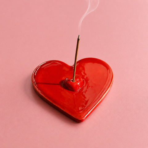 PORTE ENCENS CERAMIQUE - COEUR ROUGE