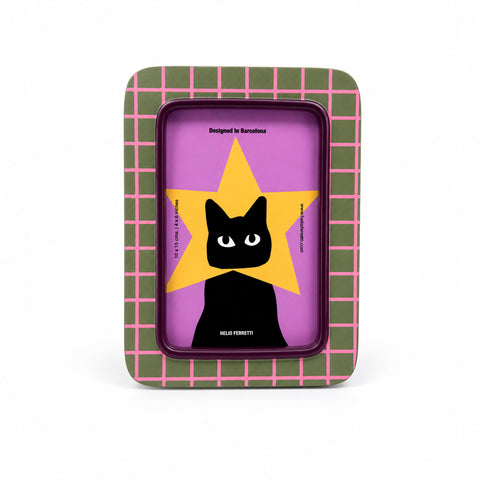 CADRE PHOTO - CARREAUX VERT & ROSE