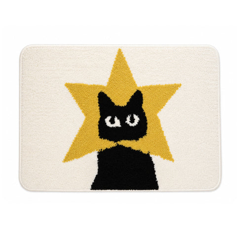 TAPIS DE BAIN - CHAT ETOILE