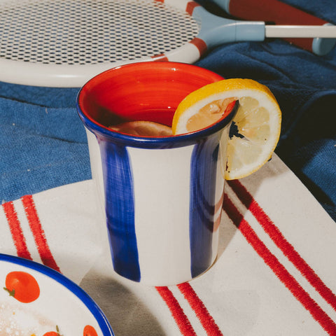 TASSE CERAMIQUE - RAYURES COLOREES