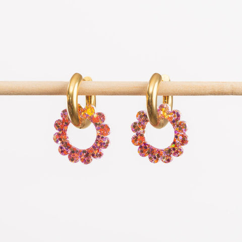 BOUCLES D'OREILLES PAILLETTES - TOURNESOLS