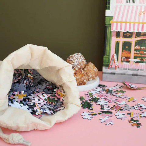PUZZLE 1000 PIECES ILLUSTRÉ - BOULANGERIE ROSE