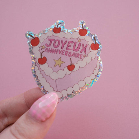 STICKER BRILLANT - GATEAU D'ANNIVERSAIRE