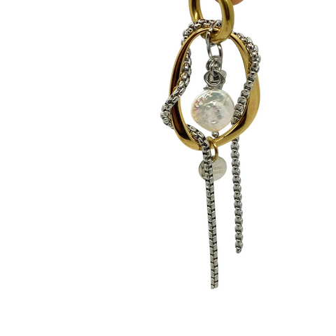 MONO BOUCLE D'OREILLE - UPCYCLÉE - SKYE *1