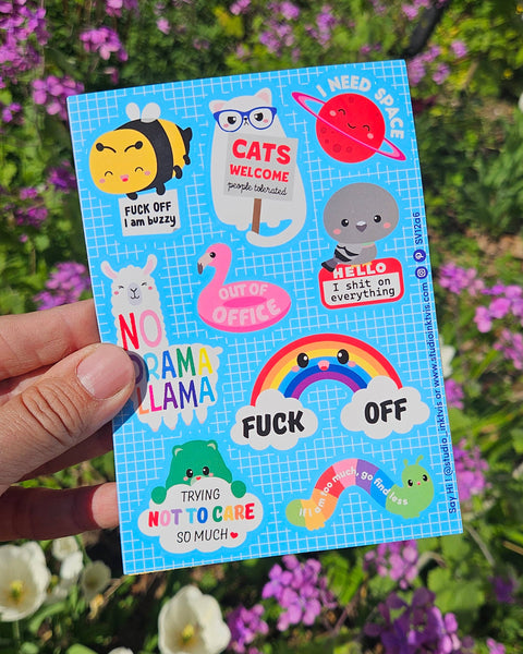PLANCHE 9 STICKERS ANIMAUX - NO DRAMA