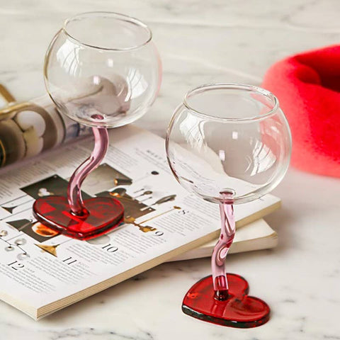 VERRE A PIEDS - COEUR
