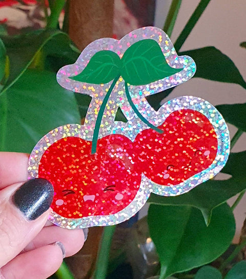 STICKER BRILLANT - CERISE