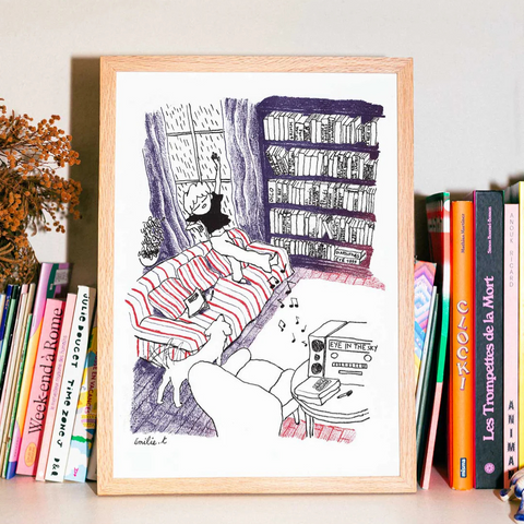 ILLUSTRATION A3 & STICKER HOLOGRAPHIQUE - EMILIE TRONCHE