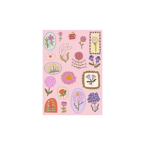 PLANCHE 16 STICKERS - FLEURS