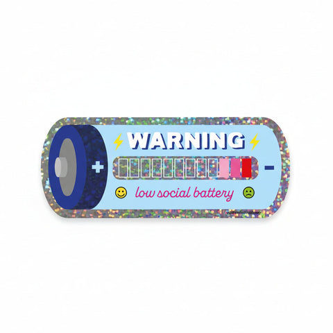 STICKER BRILLANT -  LOW SOCIAL BATTERY
